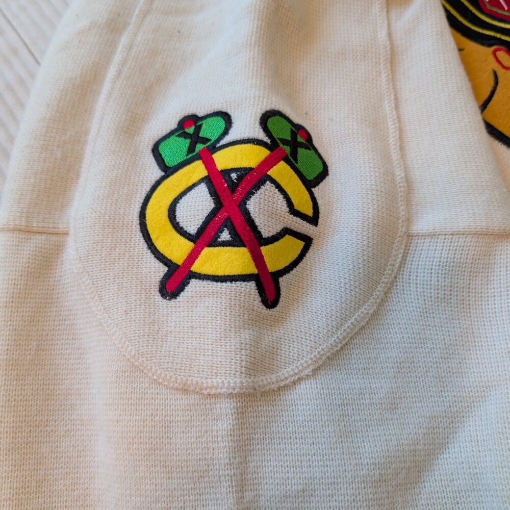 Vintage Chicago Blackhawks Starter Throwback Sweater XL EUC NHL Hockey - Picture 6 of 10